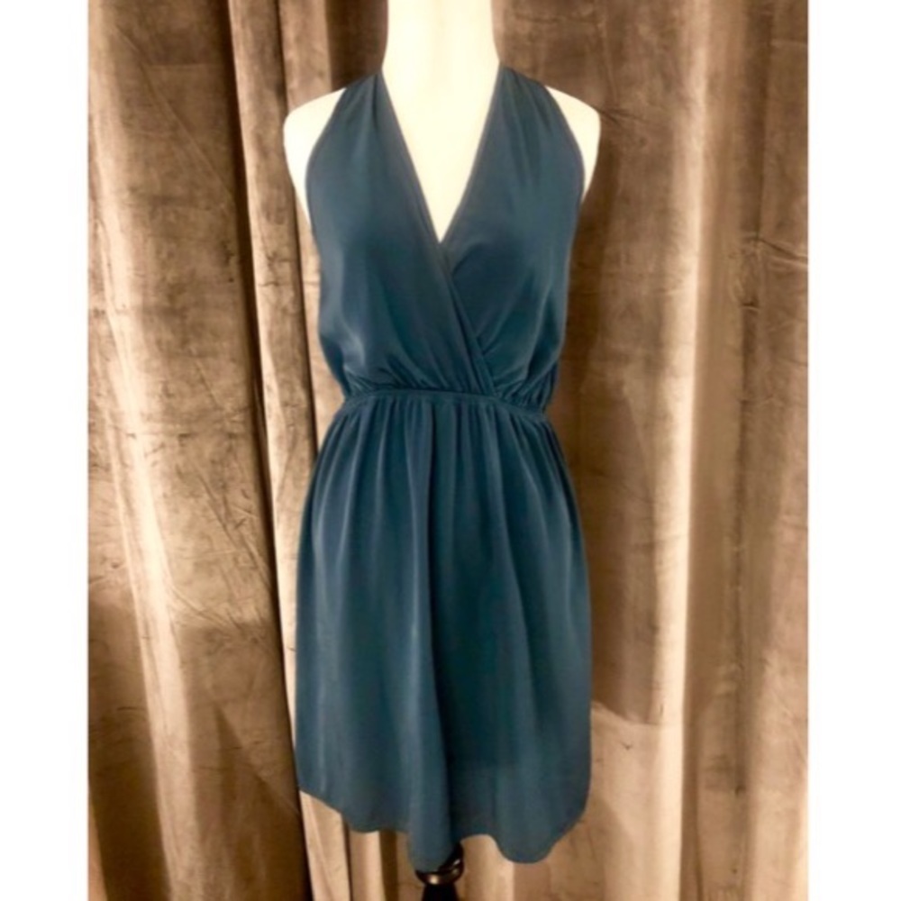 Sexy teal dress.